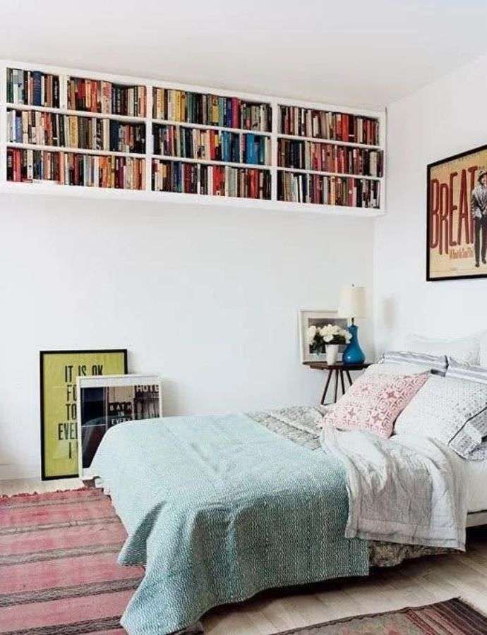 12 Space-Saving Book Storage Ideas For Small Bedrooms