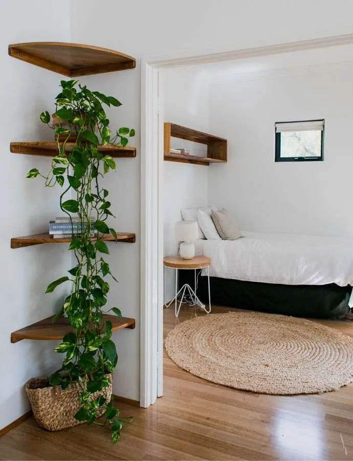 corner storage for small apartment