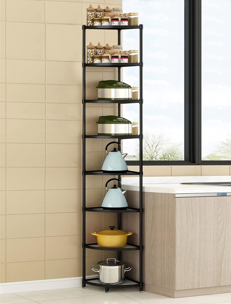 7-tier corner post rack shelf