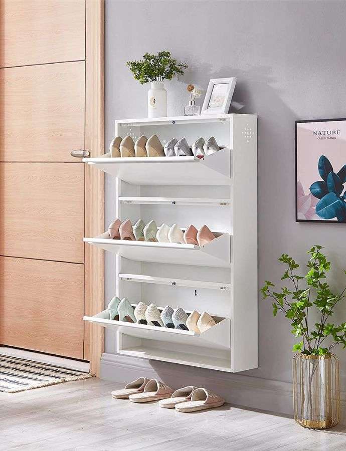 10 Stylish Slim Entryway Shoe Cabinets For Your Tiny Entrance