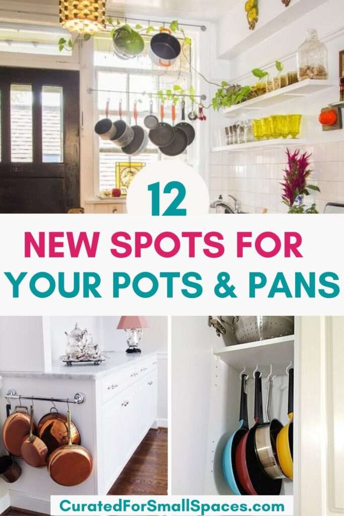 store pots and pans in a small kitchen