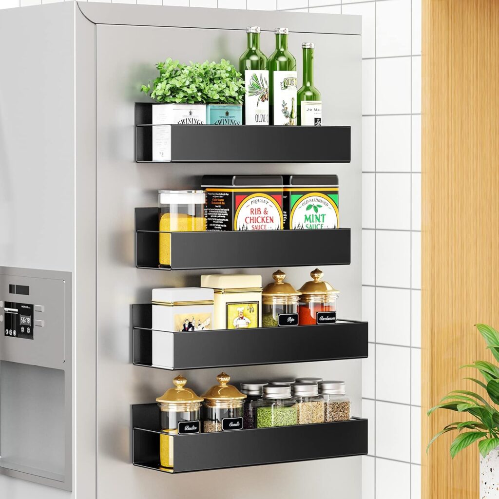 fridge magnetic spice shelves
