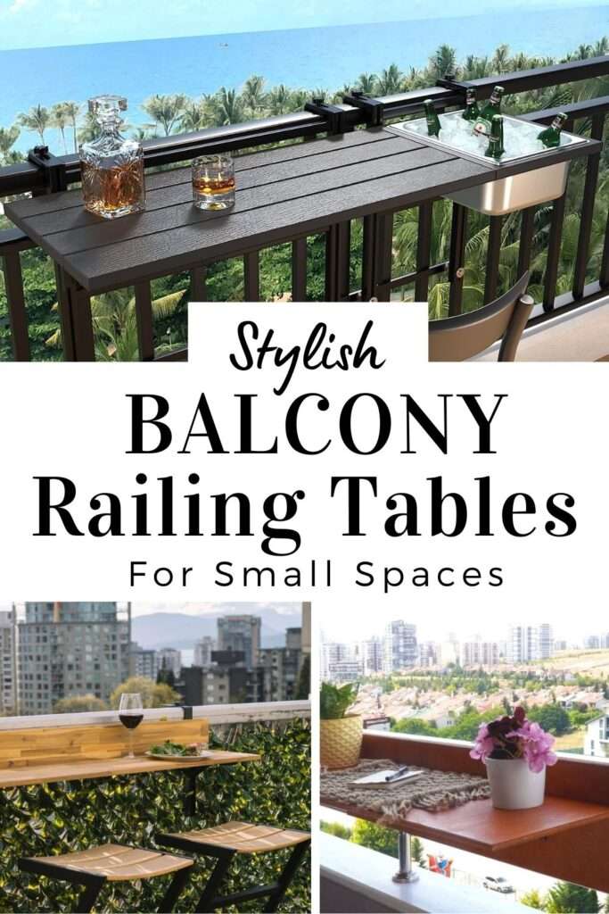 balcony railing tables for small balcony